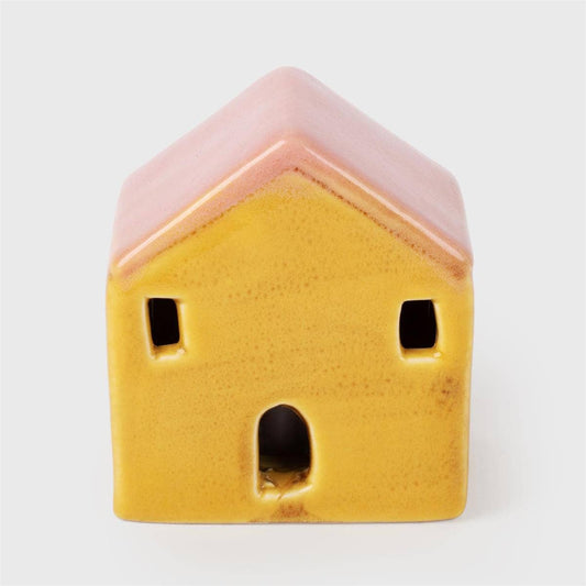 Ceramic Painted House Décor W/LED