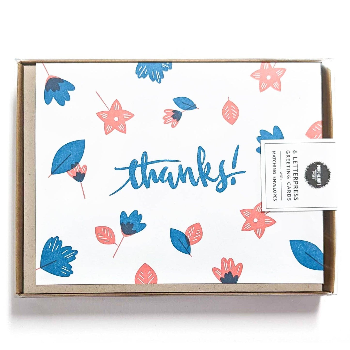 Card: Thanks Calligraphy Floral: Single Card