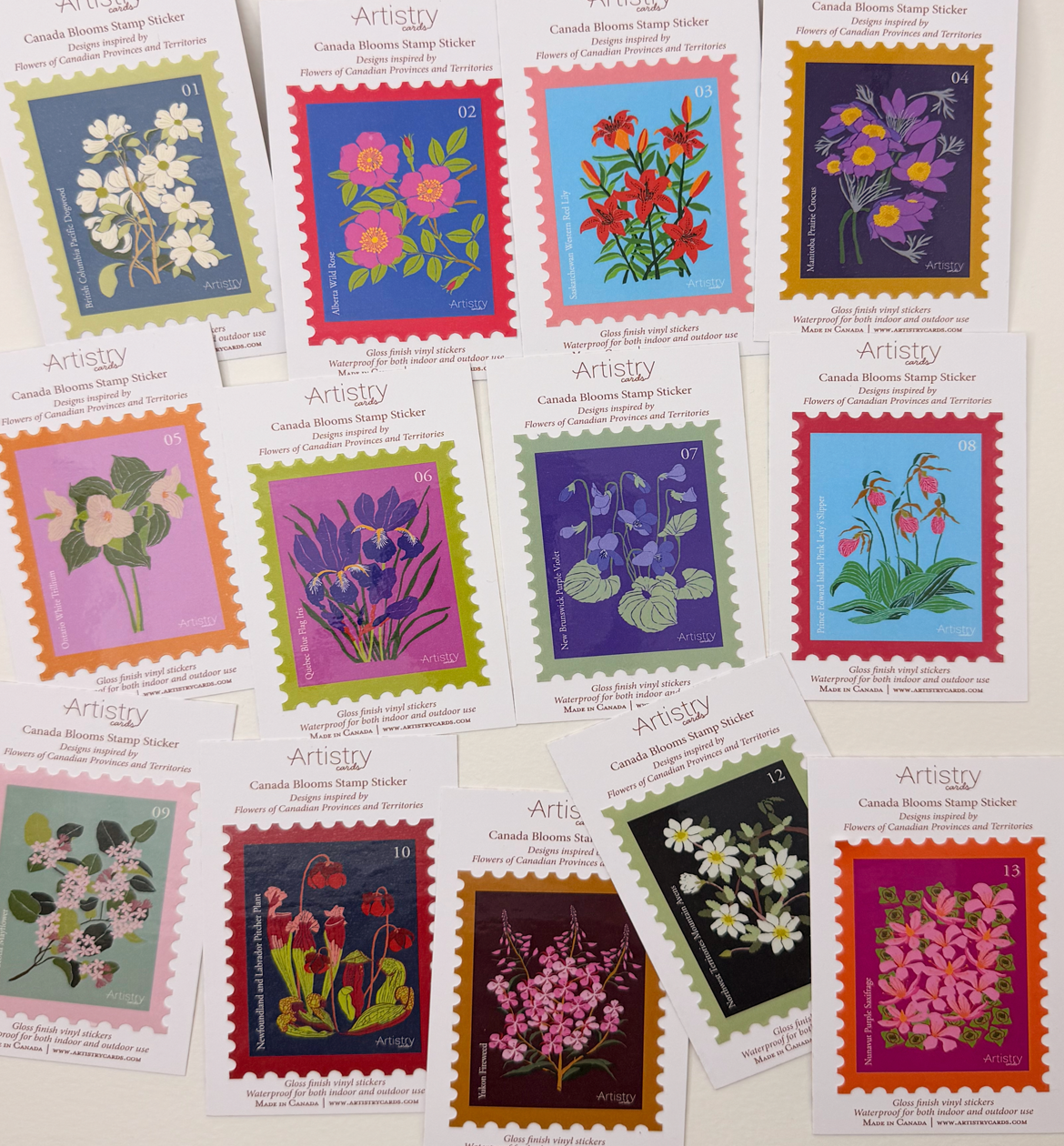Western Red Lily Stamp Sticker – Saskatchewan Canada