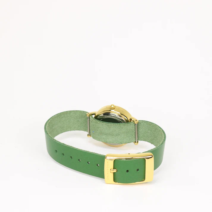 Green & Cream Gold Watch