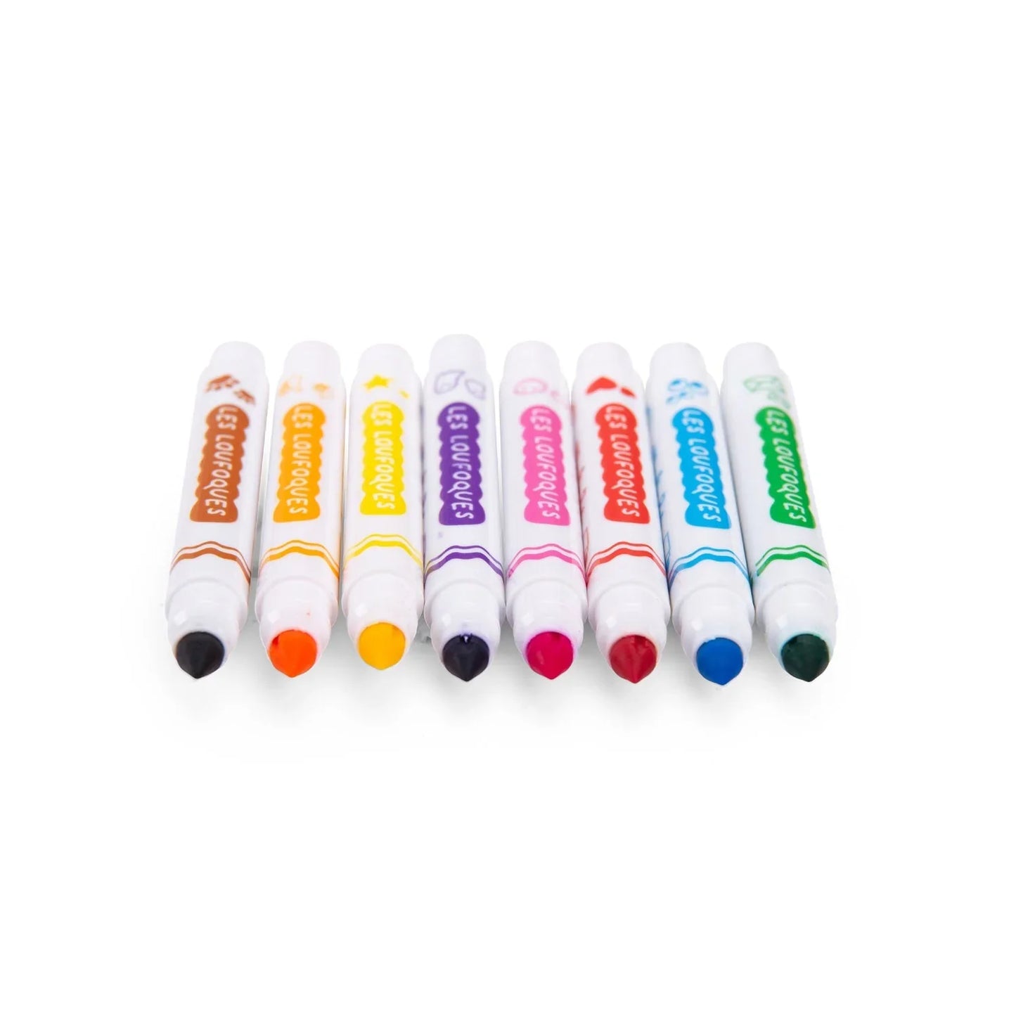 8 Stamp Felt Pens 2-in-1