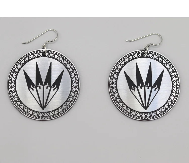 Fan with Tipis Earrings Medium