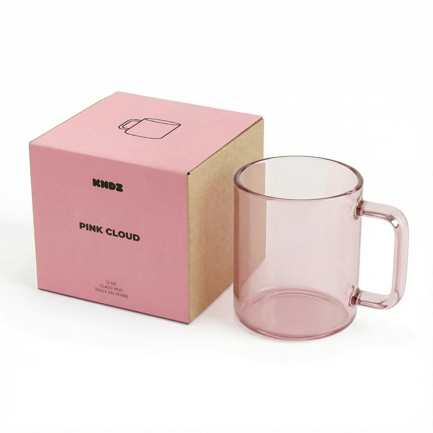 Everyday Glass Mug Pink Cloud