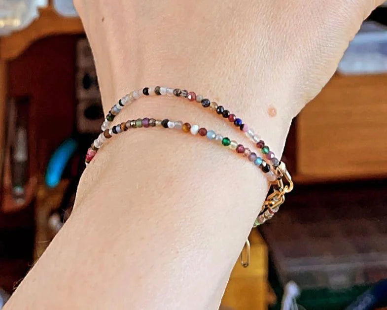 Rainbow Gemstone Double Wrap