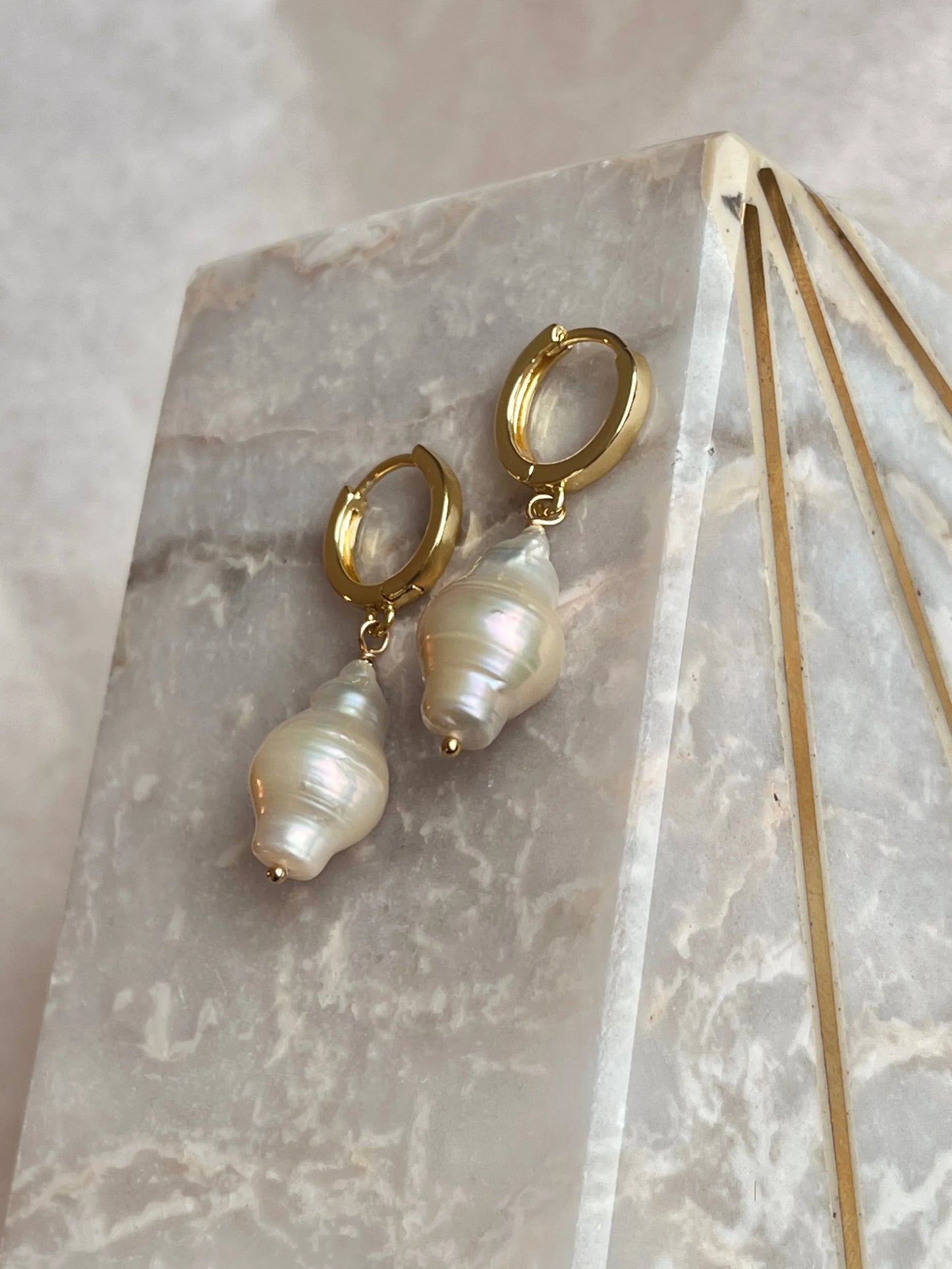 Baroque Pearl Huggies