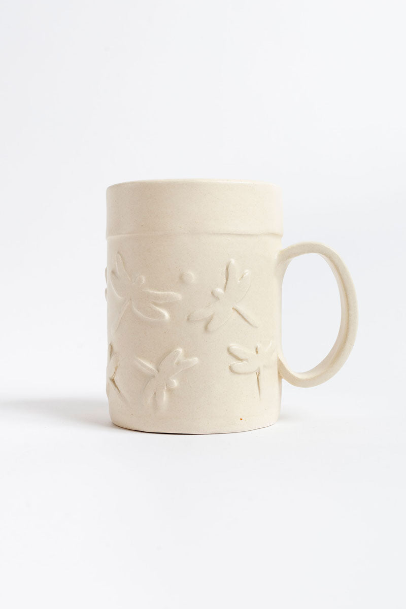 Cecile Miller teal dragonfly mug