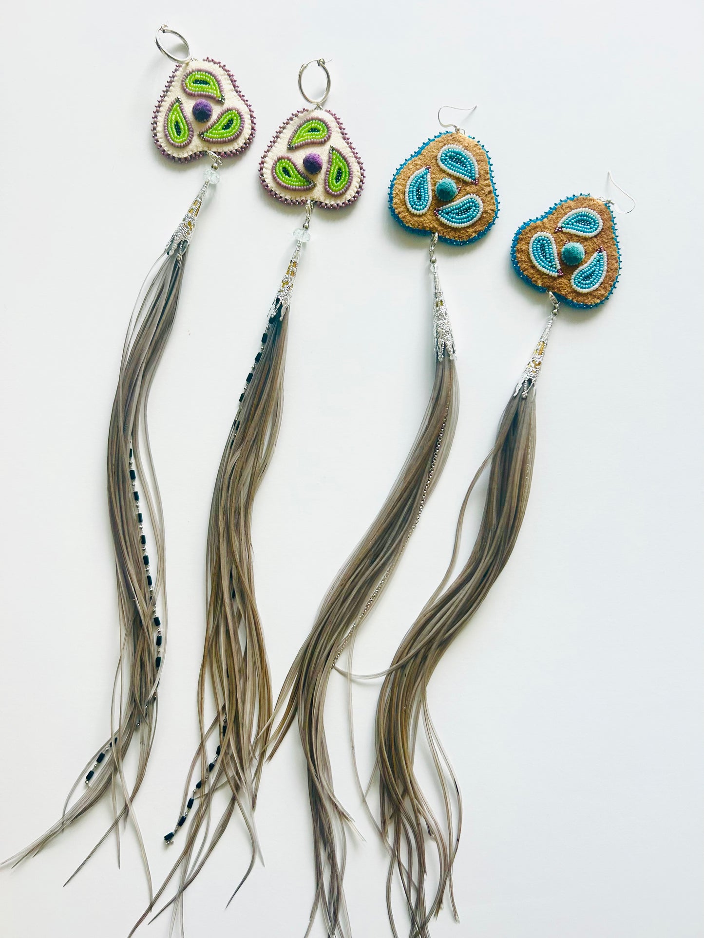 Blackburn Paisley Floral Fly Away Earrings (2-in-1)