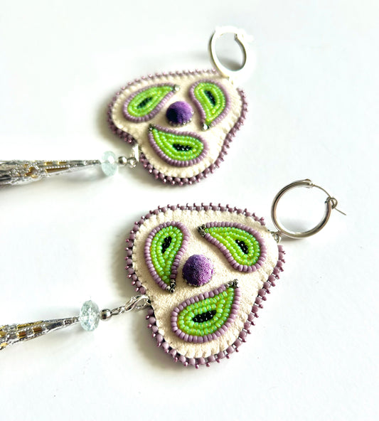 Blackburn Paisley Floral Fly Away Earrings (2-in-1)