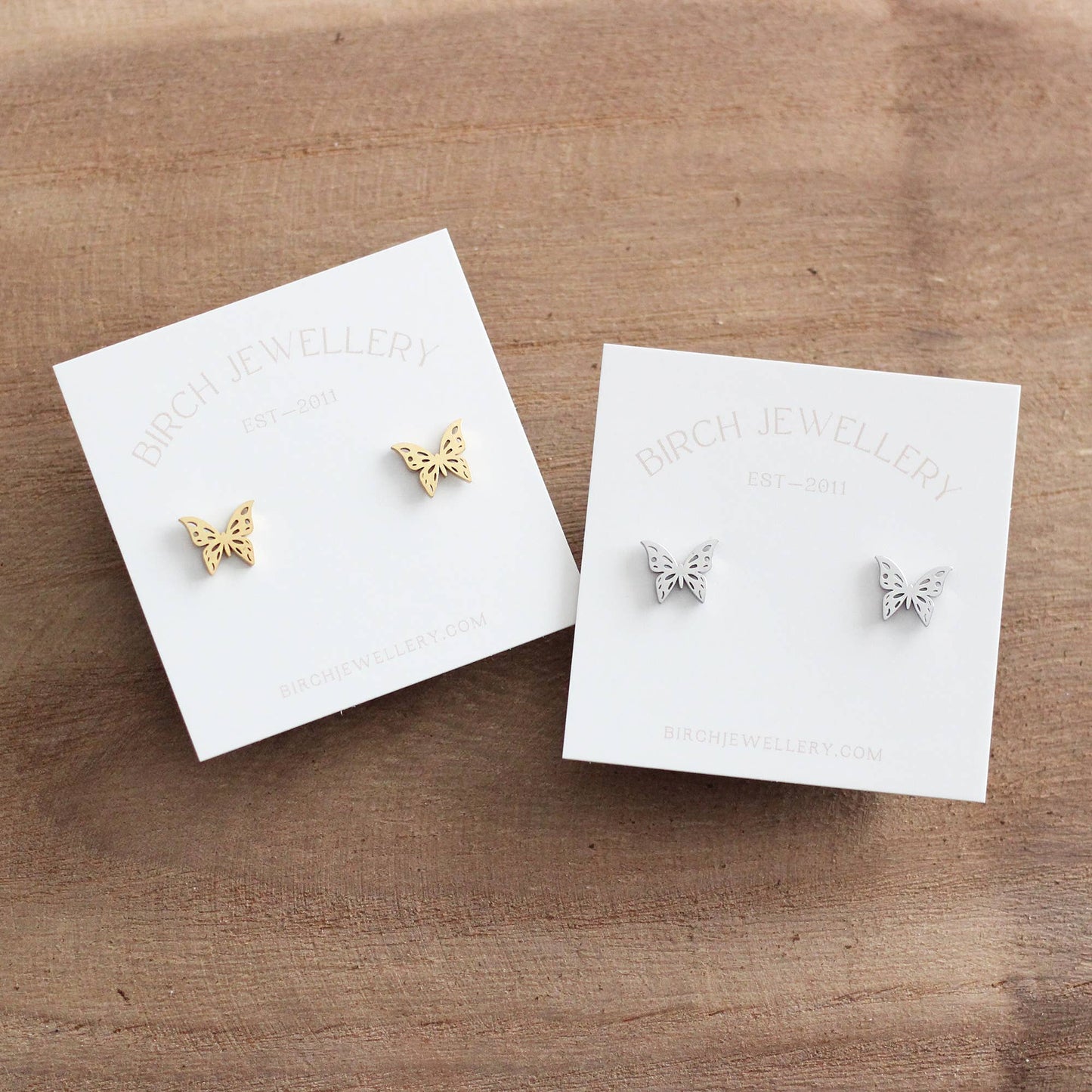 Mini Butterfly Earrings (Gold)