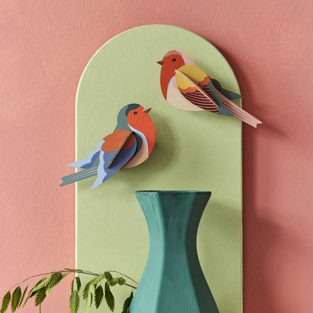 3D Wall Art - Garden Birds - Robins