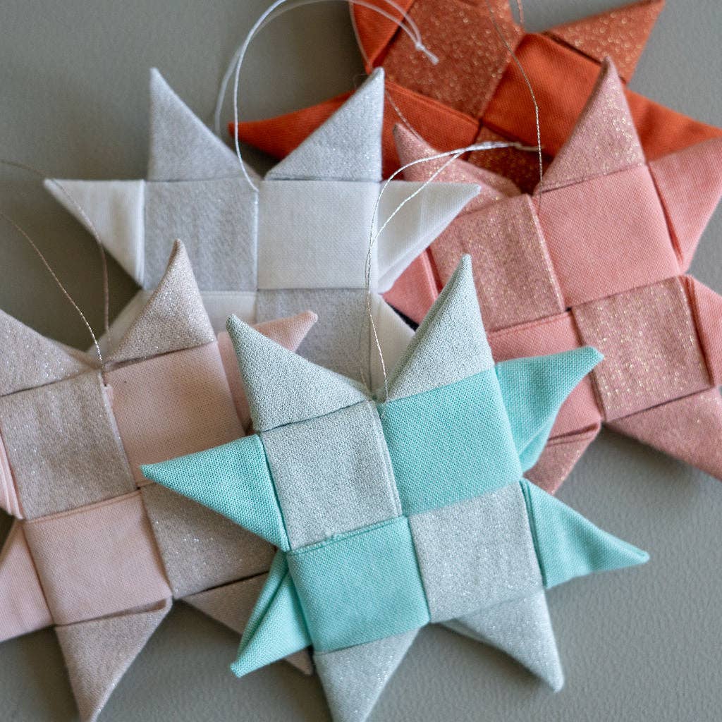Large Folded Fabric Star: Light Pink