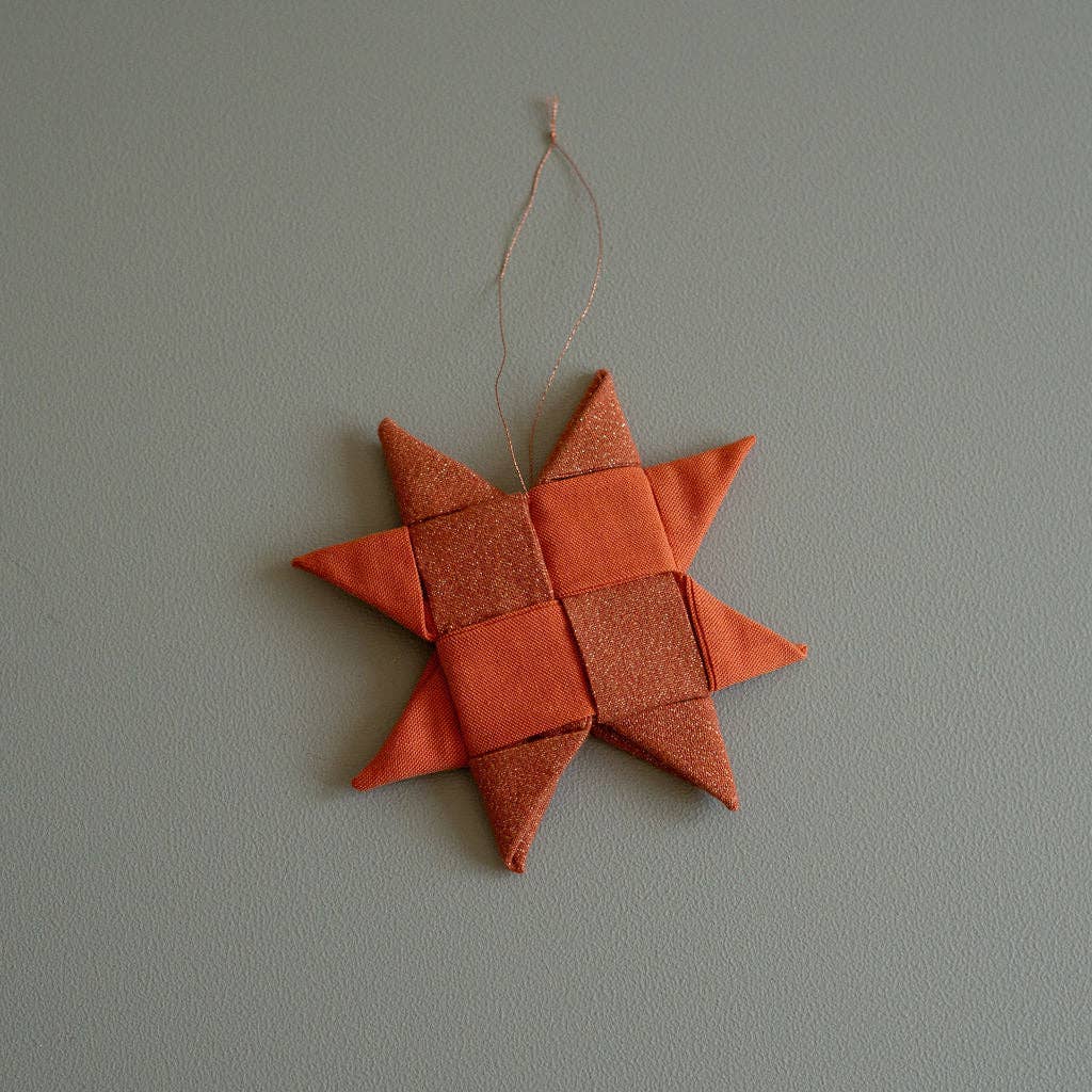 Large Folded Fabric Star: Dark Pink