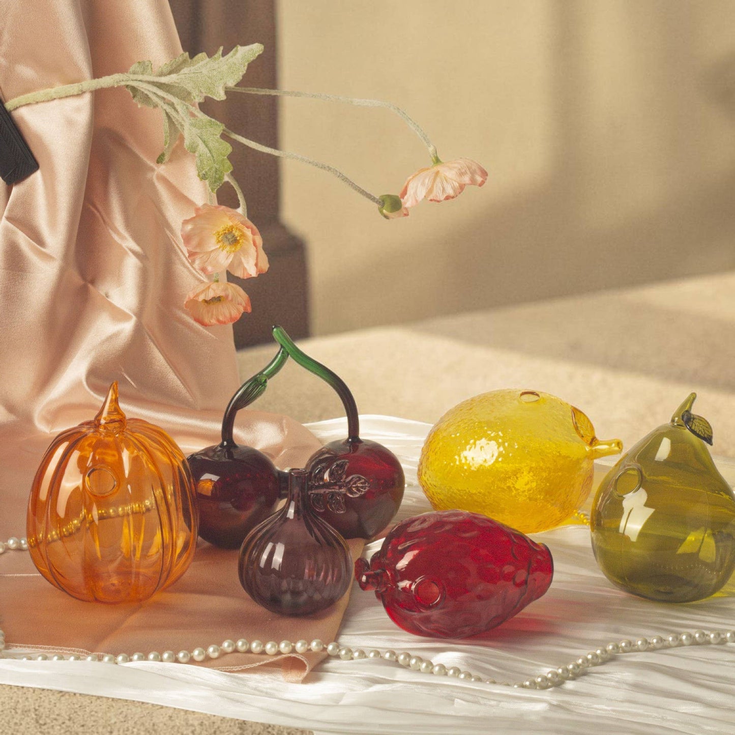 Creative Fruit Hydroponic Glass Vase - Artistic Home Décor: Lemon 16*10.5cm