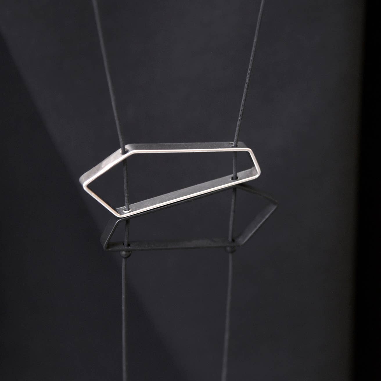 Fret Necklace: Satin Silver