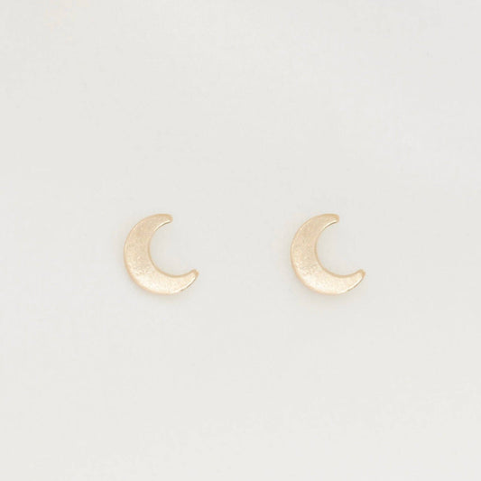 Moon Studs: Gold Filled