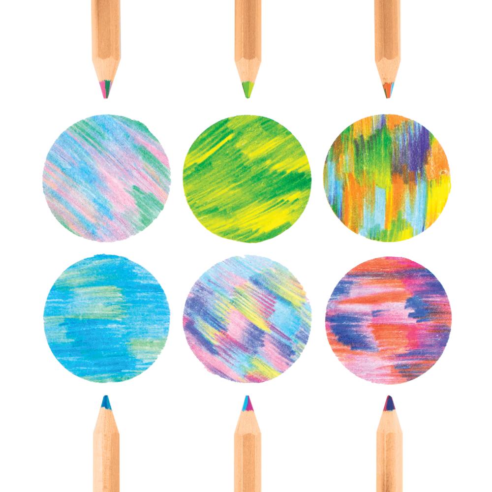 Kaleidoscope Multi-Colored Pencils Set of 6