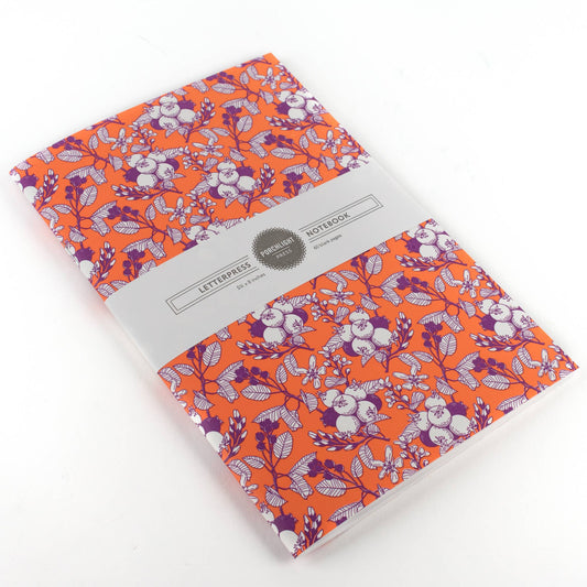 Forest Foraging Series - Saskatoon Berry Notebook - Large: Plain Pages