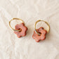 Ceramic Daisy Hoops