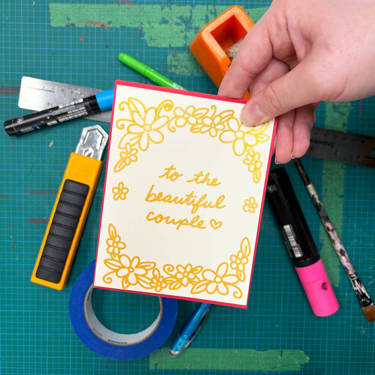 To the Beautiful Couple Greeting Card