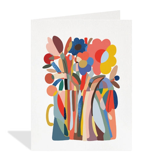 Modern Flowers Blank Card