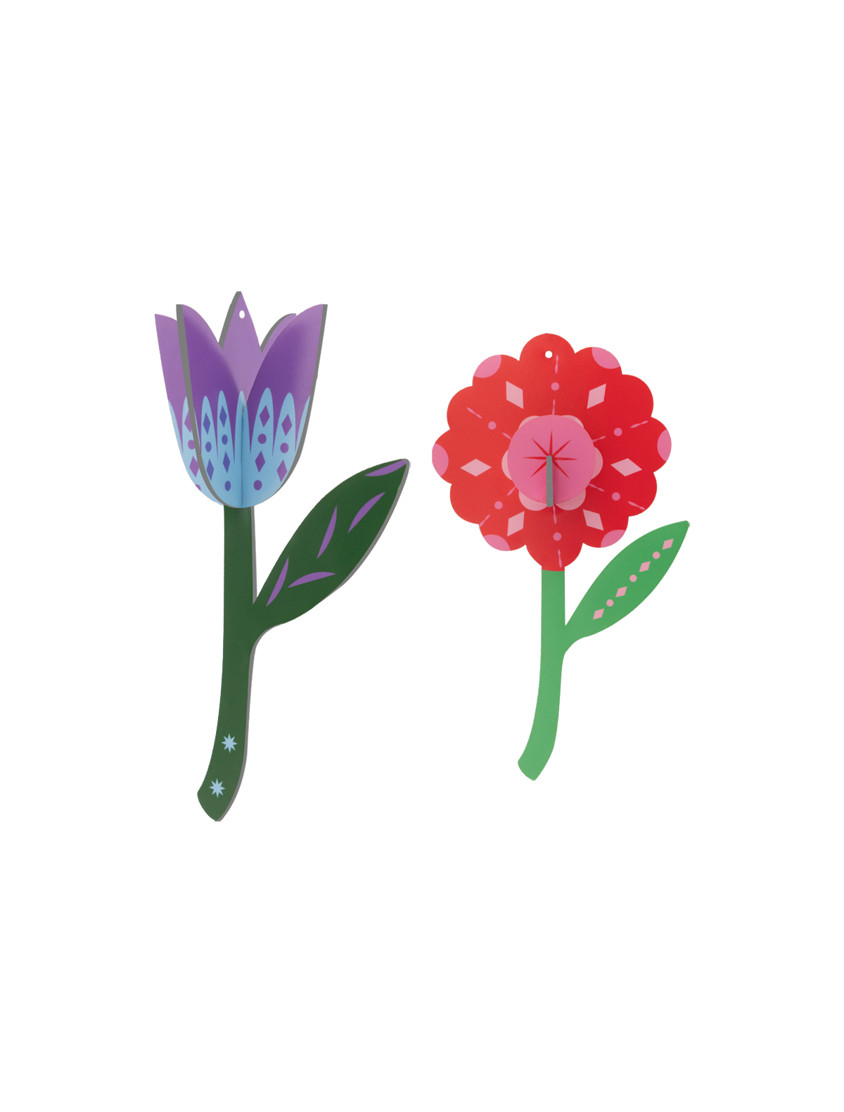 3D Ornament - Folk Flowers