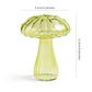 Mini Glass Mushroom Bud Vase: Green