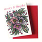 'Merry & Bright' Linocut Holiday Card by Hawk and Rose