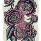 Peonies Linocut Art Card by Hawk and Rose