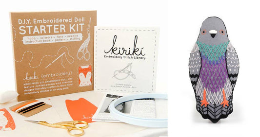 Embroidery Starter Kit: Pigeon