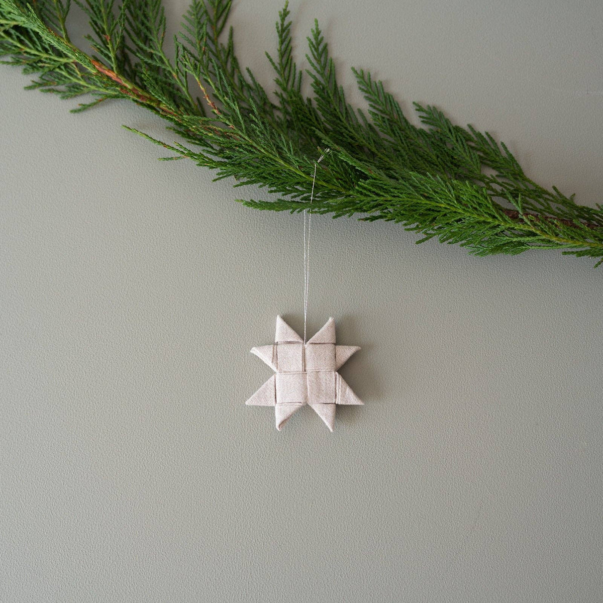 Folded Fabric Star: Ice Blue