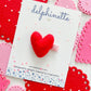 Red Heart Hair Clip