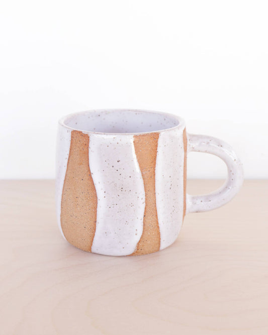 Handmade Ceramic Coffee Mug - 10oz: Glossy white