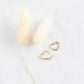 Heart Huggie Hoops: Silver