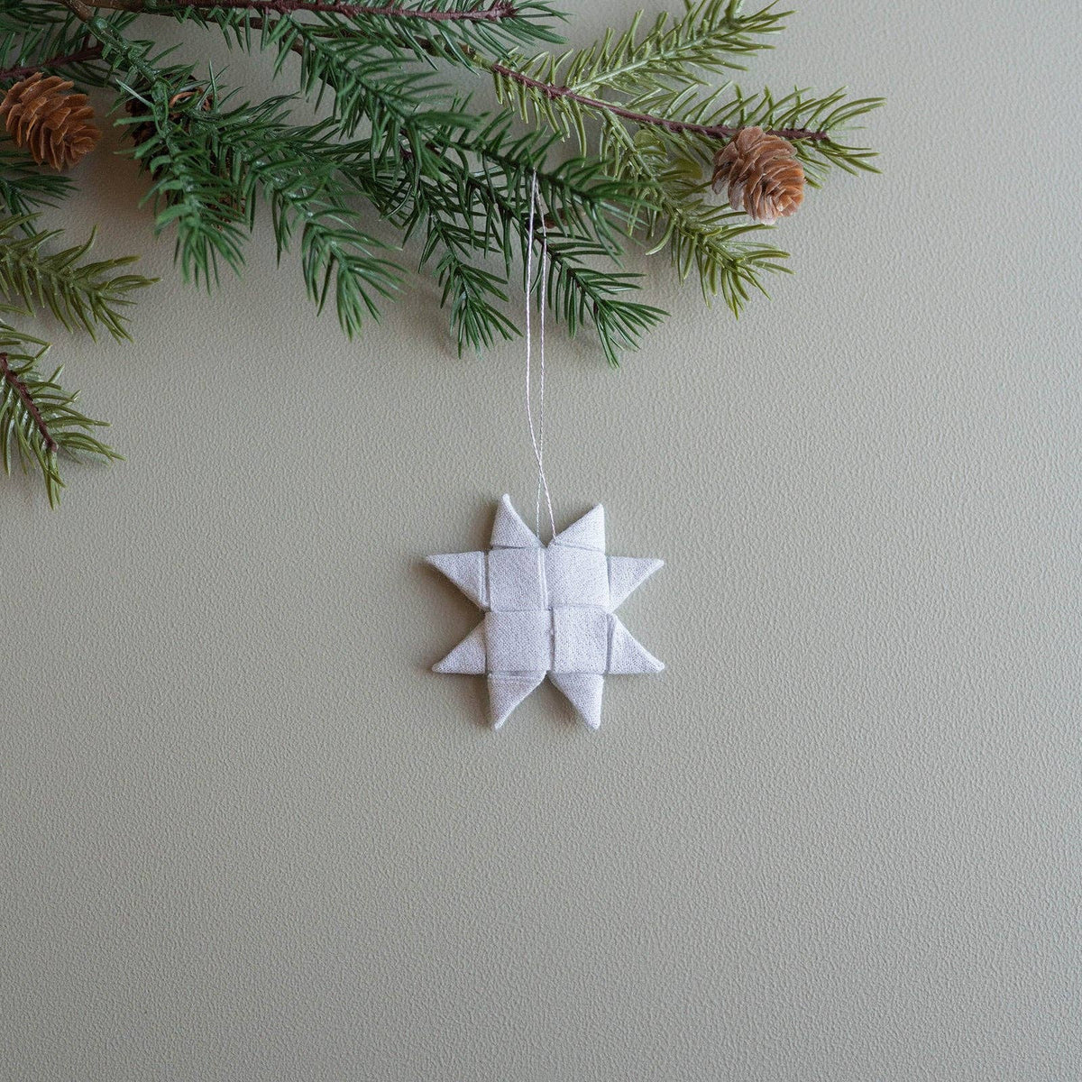 Folded Fabric Star: Grey