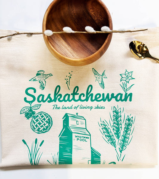 Saskatchewan Commemorative Organic Tea Towel - 20x24