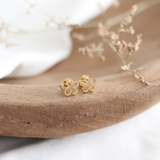 Mini Flower Earrings (Gold)
