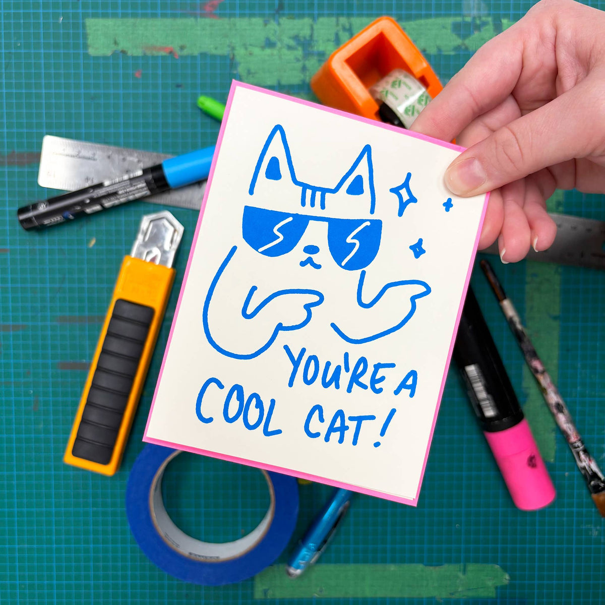 You're A Cool Cat Greeting Card