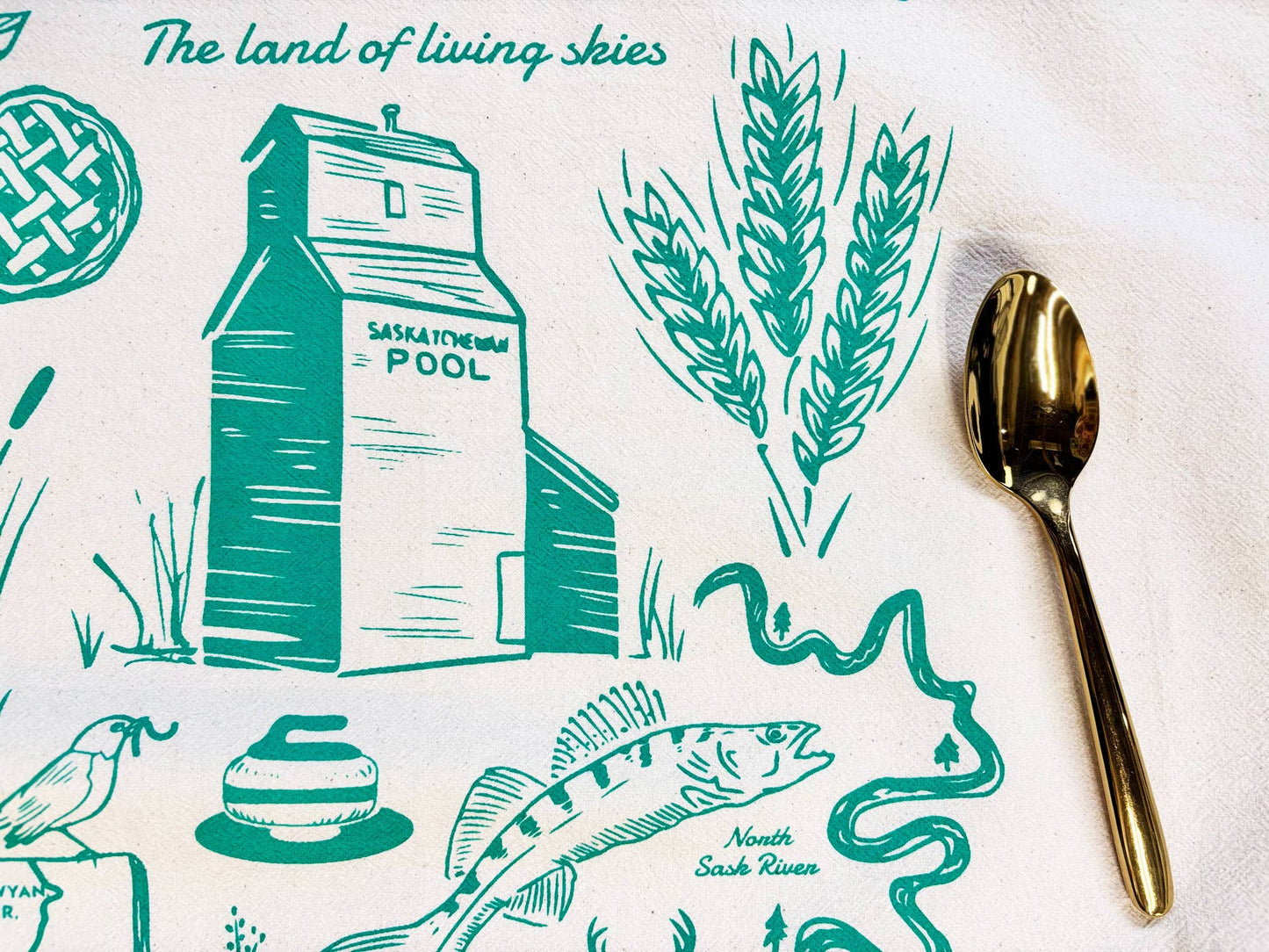 Saskatchewan Commemorative Organic Tea Towel - 20x24
