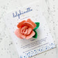 Pink Rose Hair Clip - June Birth Month Flower Gift