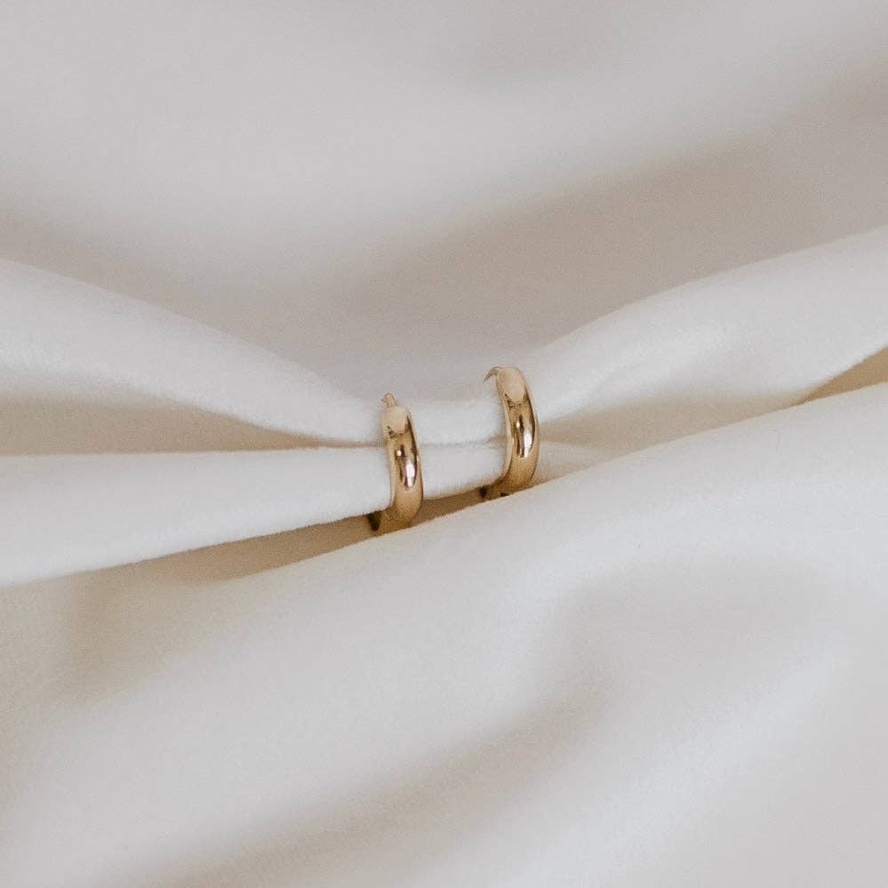 Olivia Solid Gold Hoops