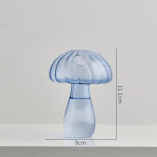Modern Mushroom Vase Blue