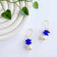 Blue Disc Earrings | Glass Bead Earrings