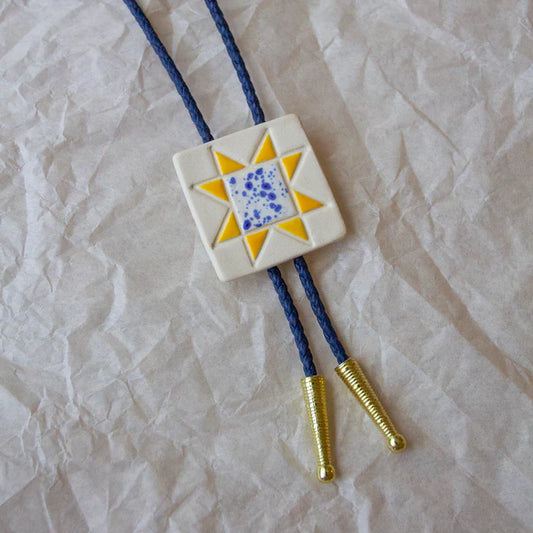 Sawtooth Star Quilt Bolo Tie