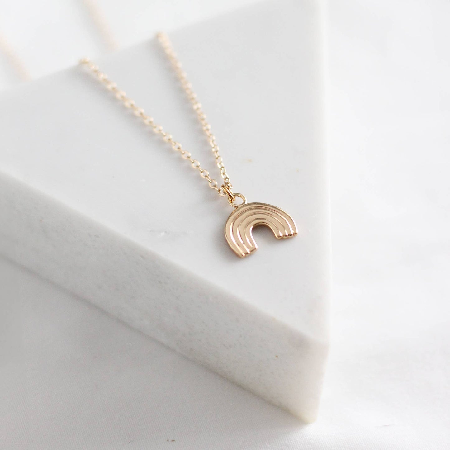 Rainbow Necklace: Yellow Gold