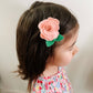 Pink Rose Hair Clip - June Birth Month Flower Gift
