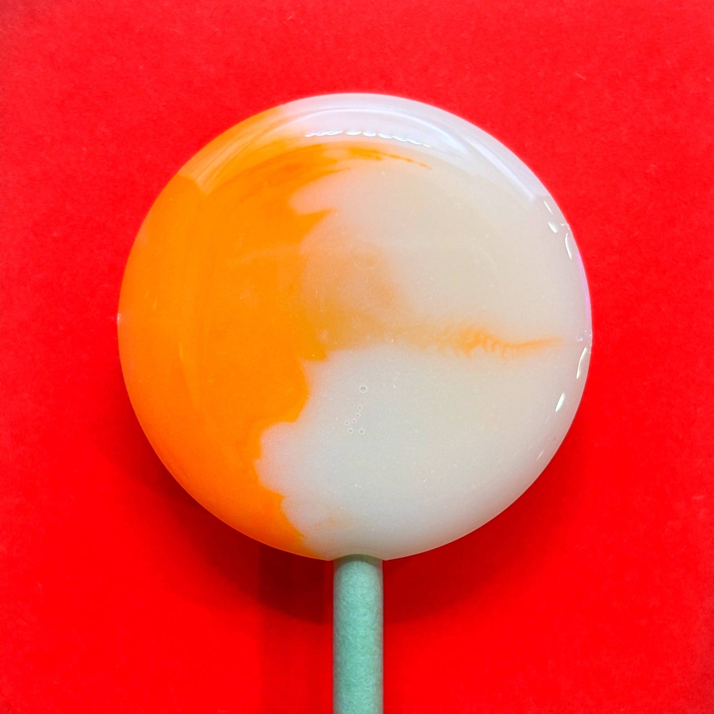 Mini Handcrafted Rainbow Lollipops: Rhubarb and Custard