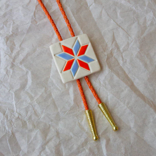 Eight Pointed Star Bolo Tie