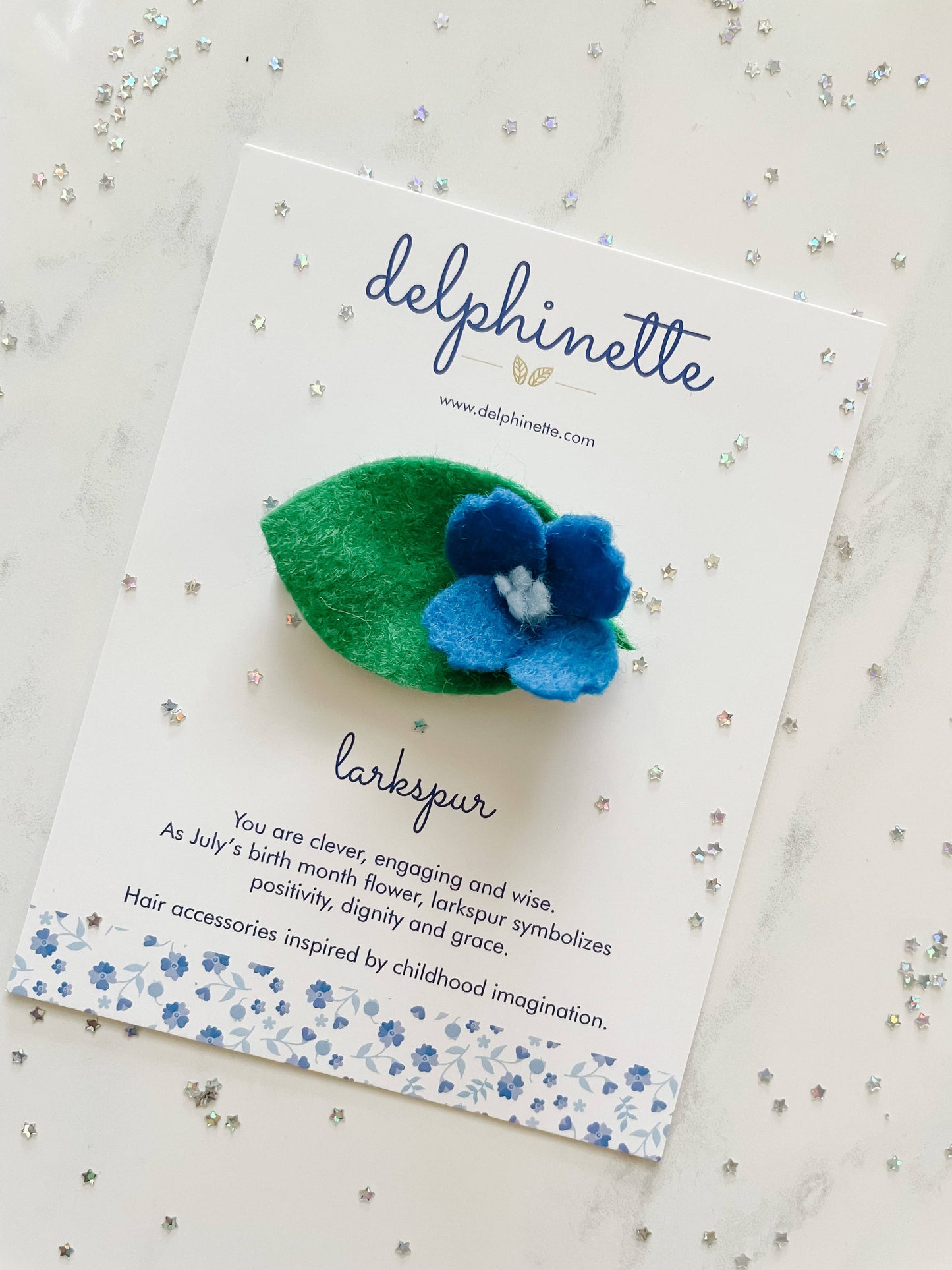 Blue Larkspur Hair Tie