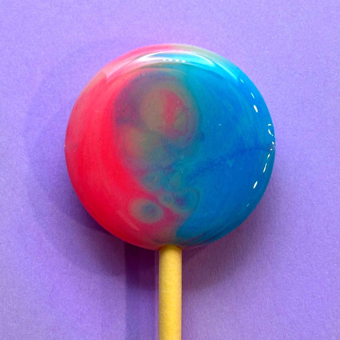 Mini Handcrafted Rainbow Lollipops: Rhubarb and Custard