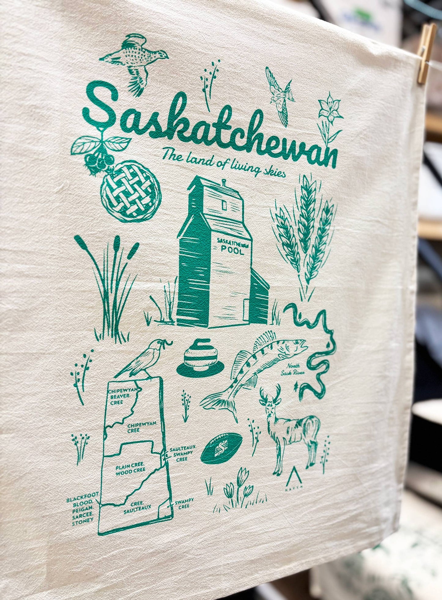 Saskatchewan Commemorative Organic Tea Towel - 20x24